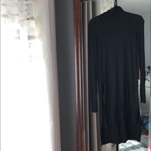 Long black turtle neck with open sides